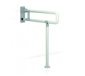Folding bar with support leg 700mm nylon, stainless steel wall support